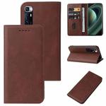 For Xiaomi Mi 10 Ultra Magnetic Closure Leather Phone Case(Brown)