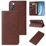 For Xiaomi Mi 10S Magnetic Closure Leather Phone Case(Brown)
