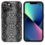 For iPhone 13 mini Leather Back Phone Case (Snakeskin Print)