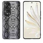 For Honor 70 Pro Leather Back Phone Case(Snakeskin Print)