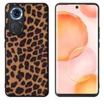 For Honor 70 Leather Back Phone Case(Leopard Print)