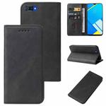For Realme C2 Magnetic Closure Leather Phone Case(Black)