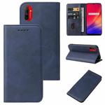 For Realme C3 Magnetic Closure Leather Phone Case(Blue)