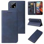 For Realme Narzo Magnetic Closure Leather Phone Case(Blue)