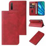 For Realme Q Magnetic Closure Leather Phone Case(Red)