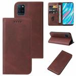 For Realme V11 5G Magnetic Closure Leather Phone Case(Brown)