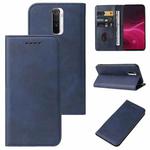 For Realme X2 Pro Magnetic Closure Leather Phone Case(Blue)