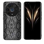 For Honor Magic4 Ultimate Leather Back Phone Case(Snakeskin Print)