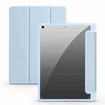 Acrylic 3-folding Smart Leather Tablet Case For iPad 9.7 2018/2017(Sky Blue)