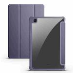 For Samsung Galaxy Tab S6 Lite 2020/2022 Acrylic 3-folding Smart Leather Tablet Case (Purple)