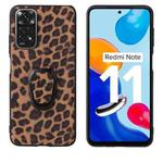 For Xiaomi Redmi Note 11 Pro Leather Back Phone Case with Holder(Leopard Print)