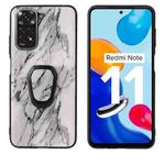 For Xiaomi Redmi Note 11 Pro Leather Back Phone Case with Holder(Marble)