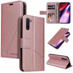 For Samsung Galaxy Note10 GQUTROBE Right Angle Leather Phone Case(Rose Gold)