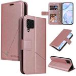 For Samsung Galaxy A22 4G GQUTROBE Right Angle Leather Phone Case(Rose Gold)