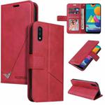 For Samsung Galaxy A02 GQUTROBE Right Angle Leather Phone Case(Red)