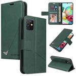 For Samsung Galaxy Note10 Lite / A81 GQUTROBE Right Angle Leather Phone Case(Green)