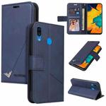 For Samsung Galaxy A20 / 30 GQUTROBE Right Angle Leather Phone Case(Blue)
