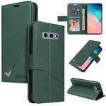 For Samsung Galaxy S10e GQUTROBE Right Angle Leather Phone Case(Green)