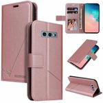 For Samsung Galaxy S10e GQUTROBE Right Angle Leather Phone Case(Rose Gold)