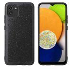For Samsung Galaxy A03 Leather Back Phone Case(Black Sequins)