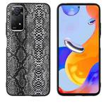 For Xiaomi Redmi Note 11 Leather Back Phone Case(Snakeskin Print)