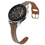 For Samsung Galaxy Watch5 Pro / Watch4 Classic 20mm Reverse Buckle Genuine Leather Watch Band(Gery)