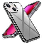 For iPhone 14 Plus Transparent Armor Phone Case (Grey)