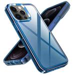 For iPhone 12 Pro Transparent Armor Phone Case(Blue)