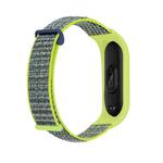 For Xiaomi Mi Band 6 Nylon Two-Section Loop Watch Band(Bright Yellow)