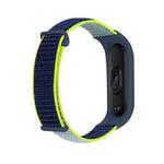 For Xiaomi Mi Band 5 Nylon Two-Section Loop Watch Band(Neon Lime)