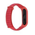 For Xiaomi Mi Band 5 Nylon Two-Section Loop Watch Band(Red)