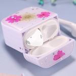 For AirPods 1 / 2 Beautiful Ladies Flowers Pattern Wireless Earphone Protective Case(Rose Red)