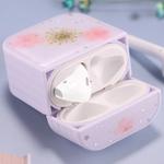 For AirPods 1 / 2 Beautiful Ladies Flowers Pattern Wireless Earphone Protective Case(Pink)