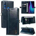 For Huawei P Smart Z / Y9 Prime GQUTROBE RFID Blocking Oil Wax Leather Phone Case(Blue)