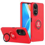 For Honor X7/Play 30 Plus Eagle Eye Ring Holder Phone Case(Red + Black)
