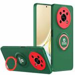 For Honor X9/X30 Eagle Eye Ring Holder Phone Case(Dark Green + Red)