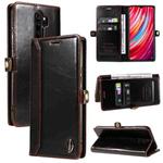 For Xiaomi Redmi Note 8 Pro GQUTROBE RFID Blocking Oil Wax Leather Phone Case(Brown)