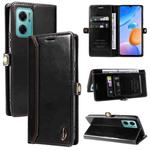 For Xiaomi Redmi 10 5G GQUTROBE RFID Blocking Oil Wax Leather Phone Case(Black)