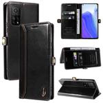 For Xiaomi Mi 10T GQUTROBE RFID Blocking Oil Wax Leather Phone Case(Black)