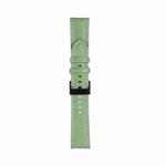 22mm For Samsung Galaxy Watch5 40mm / 44mm Litchi Texture Leather Watch Band(Fruit Green)