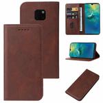 For Huawei Mate 20 Magnetic Closure Leather Phone Case(Brown)