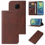 For Huawei Mate 20 Pro Magnetic Closure Leather Phone Case(Brown)