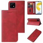 For Realme C21Y Magnetic Closure Leather Phone Case(Red)