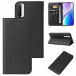 For Realme XT Magnetic Closure Leather Phone Case(Black)