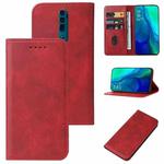 For OPPO Reno 10x Zoom Magnetic Closure Leather Phone Case(Red)