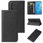 For OPPO Reno3 4G Magnetic Closure Leather Phone Case(Black)
