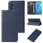 For OPPO Reno3 4G Magnetic Closure Leather Phone Case(Blue)