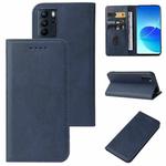 For OPPO Reno6 Z Magnetic Closure Leather Phone Case(Blue)