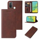 For OPPO A33 2020 Magnetic Closure Leather Phone Case(Brown)