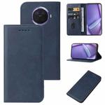 For OPPO Ace2 Magnetic Closure Leather Phone Case(Blue)